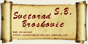 Svetorad Brošković vizit kartica